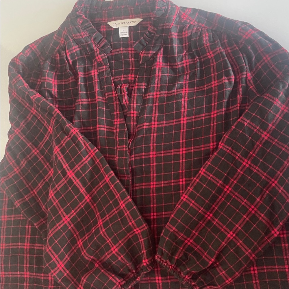 Converse Plaid Red and Black Shirt